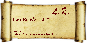 Ley Renátó névjegykártya